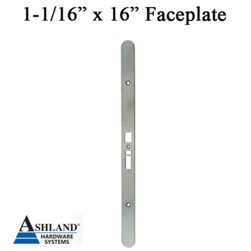Ashland Concealed Rod Face Plate, Lock Cover 1-1/16" X 16" - Stainless